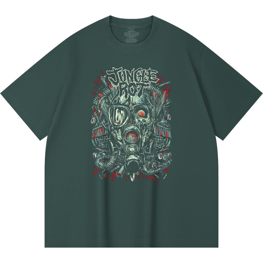 Хлопковая футболка плотностью 230 г/м² 100% Хлопок Heavy Metal Футболка с принтом рок-группы Популярная музыка Унисекс Тяжелая хлопковая футболка