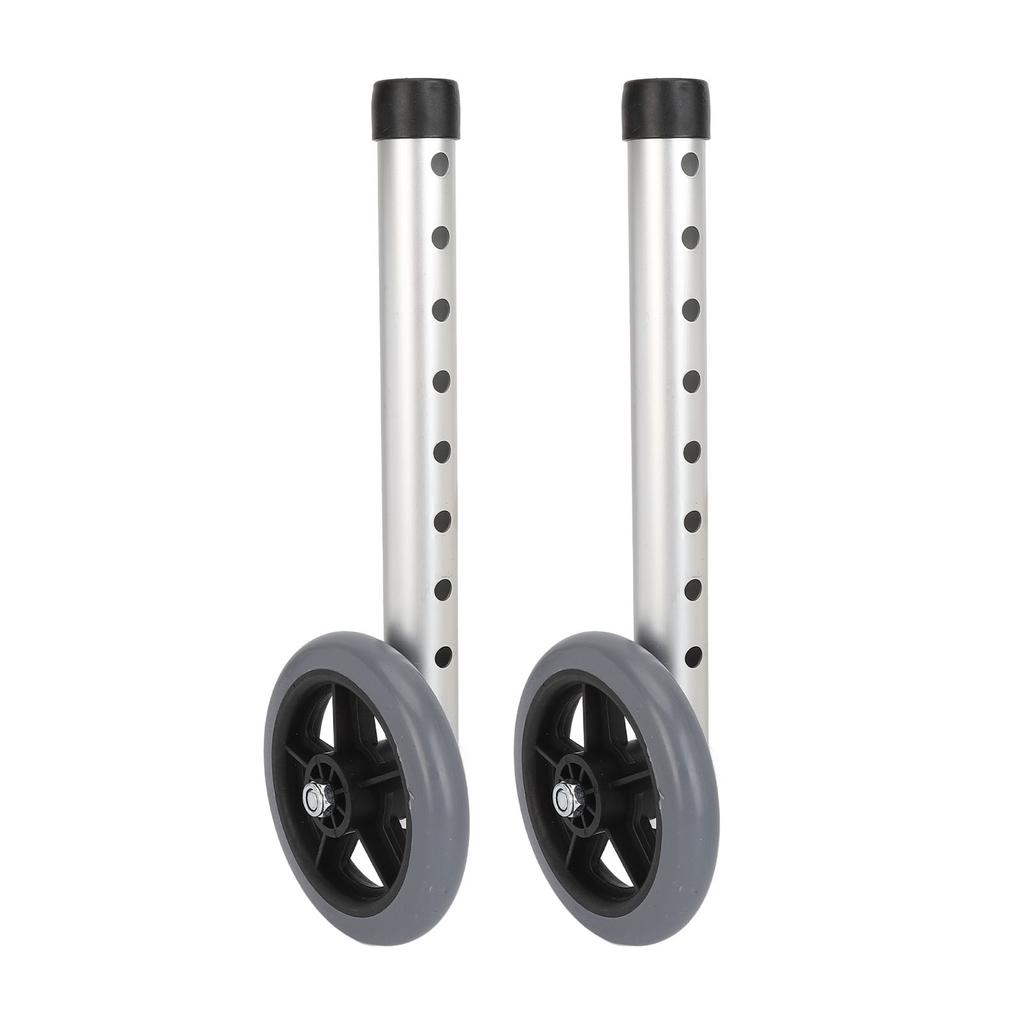 2Pcs Walker Wheels Replacement Adjustable for The Elderly Disabled Accessories Aluminum Alloy Legs
