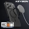 KEYSION Translucent Matte Case for MagSafe for iPhone 17 Pro Max Soft Silicone+PC Wireless Charging Shockproof Phone Back Cover
