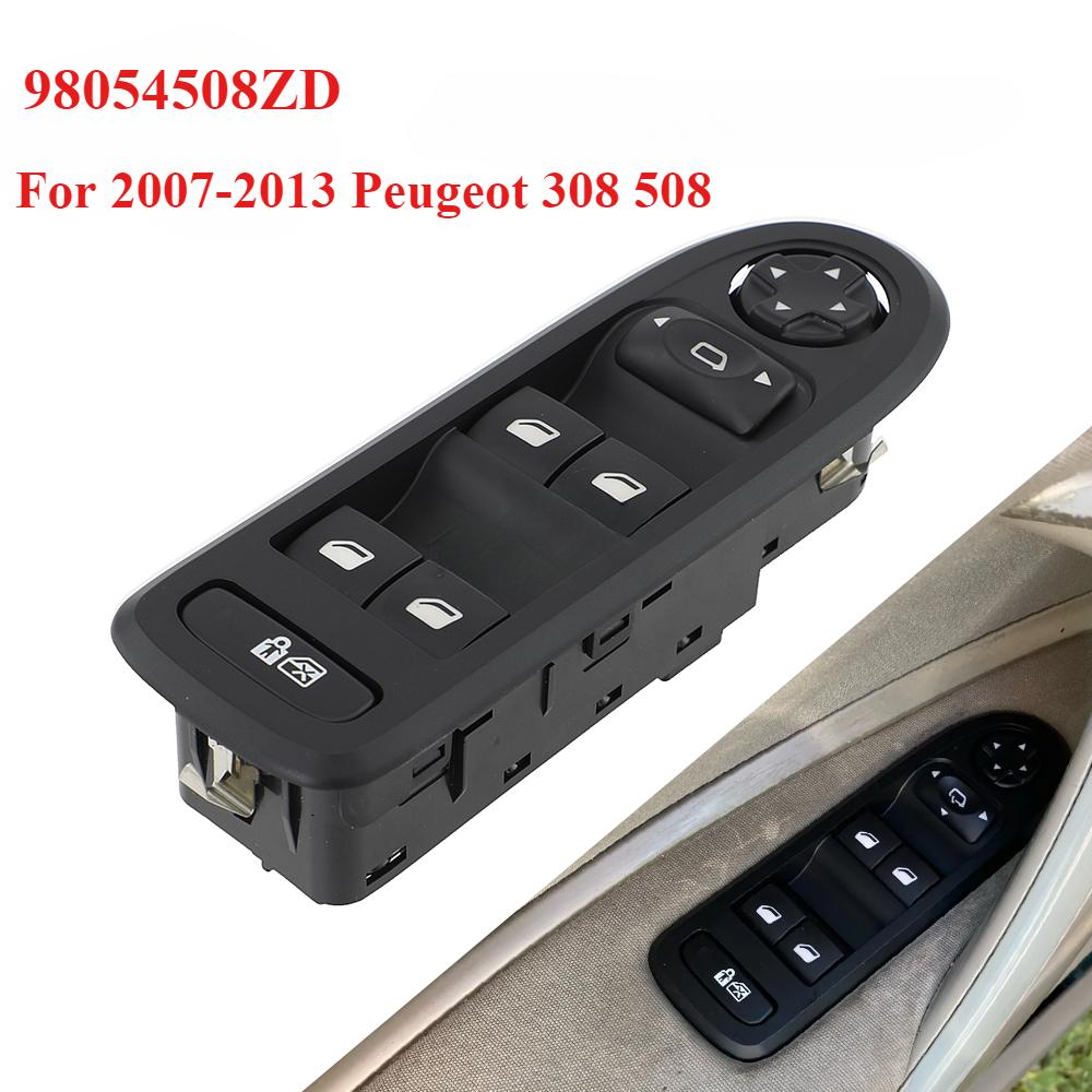 98054508ZD for 2007-2013 Peugeot 308 508 Automotive Parts Glass Lift Switch Control Button Panel Side Mirror Button Automotive Replacement Parts