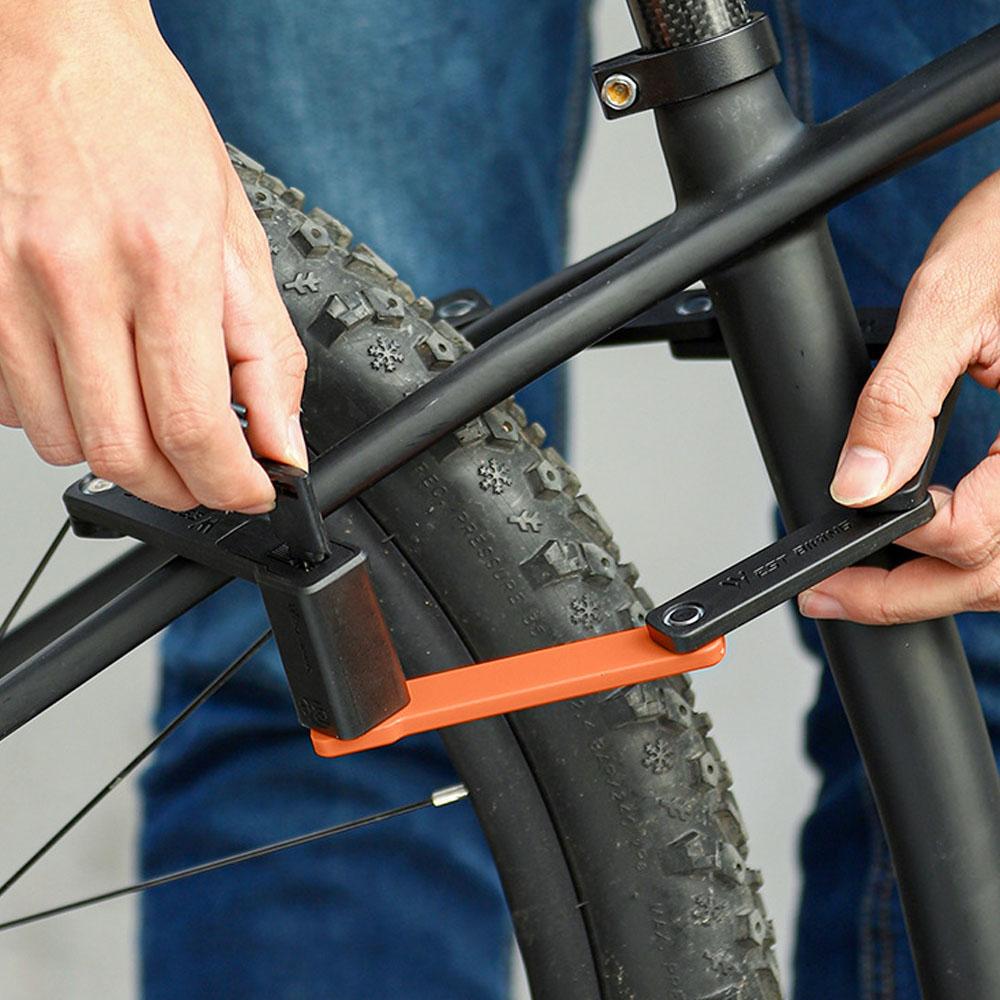 Компактный складной велосипедный замок WEST BIKING, противоугонный цепной замок, сверхмощная надежная защита с 3 ключами для велосипеда, электрического велосипеда/самоката