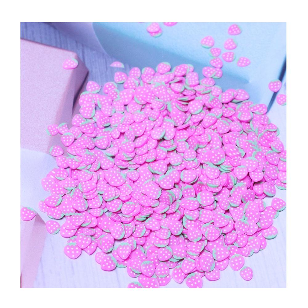 Slime Accessories Polymer Clay Fruit Slices Strawberry Sprinkles Nail DIY Art Decor Scrapbooking Handwork Slime Filling