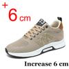 Повседневные кроссовки мужские увеличивающие рост туфли 6 см обувь мужская модная летняя сетчатая дышащая спортивная мужская увеличивающая рост обувь