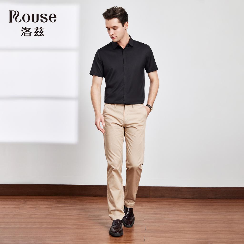 Cool and Breathable Summer Black Shirt for Middle-aged Men
