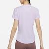 Nike Dri-FIT One Luxe Solid Crew Neck Sun Protection Quick-Dry Short Sleeve T-Shirt Women Tops Purple DD0619-530