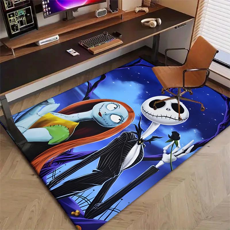 1pc Jack Christmas8 Design Printed Area Rug Carpet for Bedroom Living Room Home Decor Rugs Mat Non Slip Mat Rug for Bedside