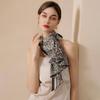 New Women Printing Square Scarf Satin Imitated Silk Hair Tie Fashion Elegance Office Hijab 90cm*90cm