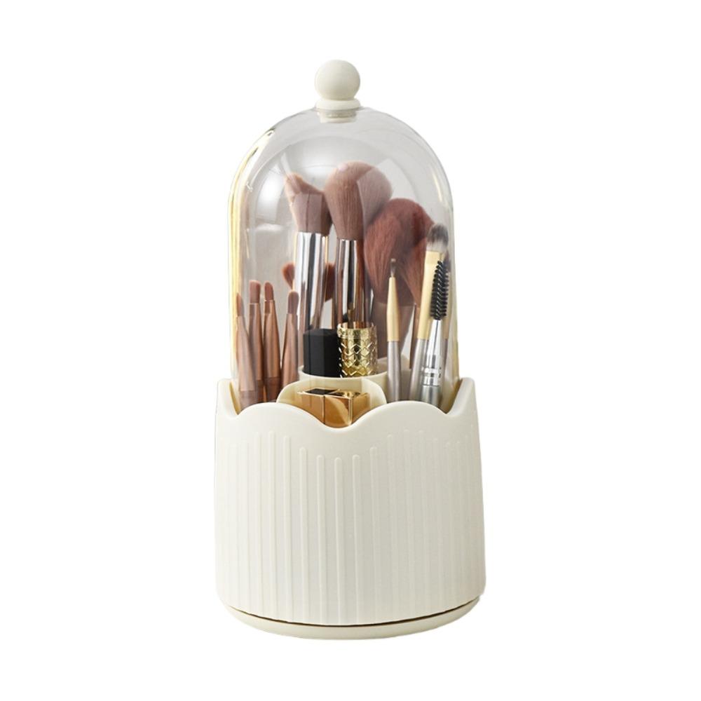 Dust-proof Rotatable Makeup Brush Box Detachable Desktop Makeup Organizer  Jewelry Container