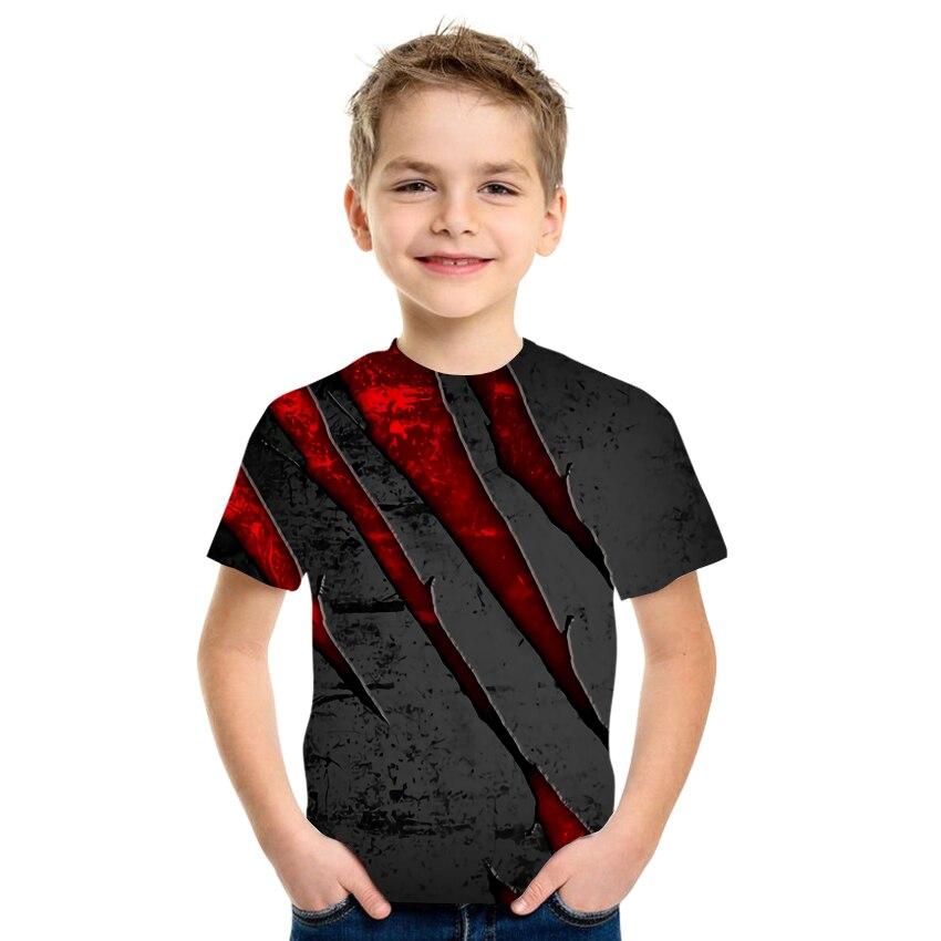 Baby Boy Cartoon Casual T-shirt Girl Abstract Fashion T-shirt Summer Short-sleeved O-neck T-shirt