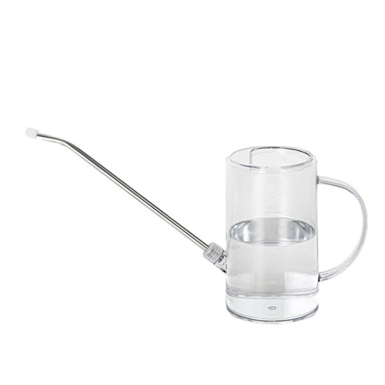 Лейка с длинным носиком 1 л/1,5 л Лейка со шкалой Прозрачный горшок для полива сада для комнатных и уличных растений, офисных цветов