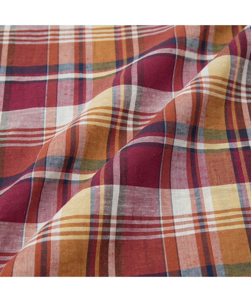 Silijeu Sage De Cret Co/Li Madras Check Short Sleeve Open Collar Shirt Svsfm26552Rex
