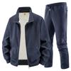 Men Sets Fleece Jacket + Pants Warm Winter Tracksuit Male Sweatshirt  2 Piece Suit Casual  Cashmere Sportswear