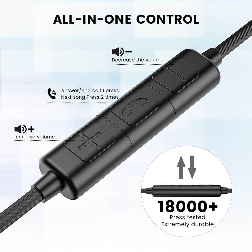 MOSWAG Wired Wired Earphones Noise Reduction Earphones Compatible with Sony Samsung S 23 S 21 Android MP 3 MP 4 Mm Smart Products Earphones, 3.5mm