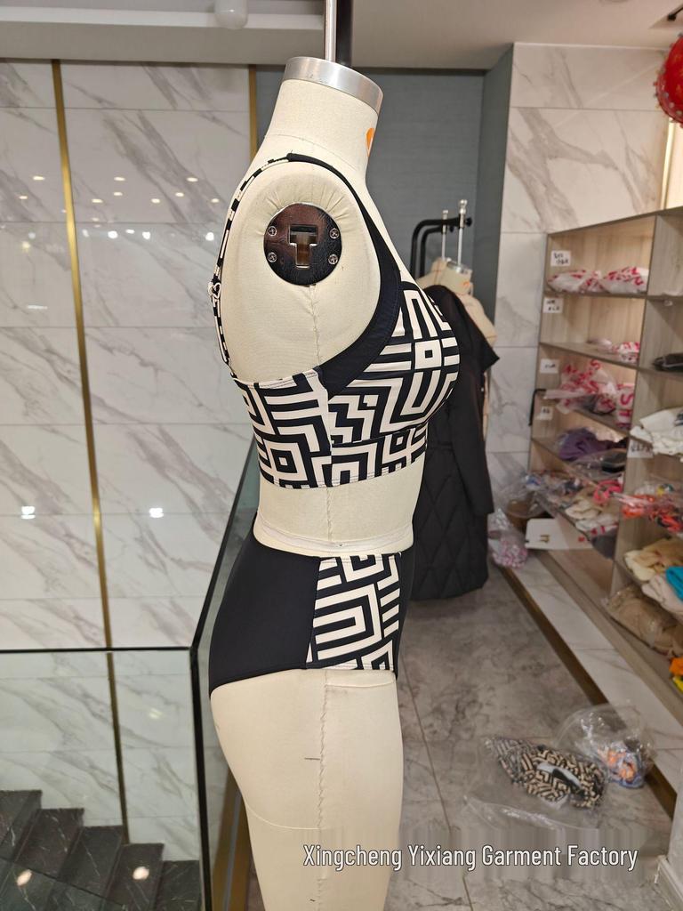 Европейский и американский женский раздельный купальник с высокой талией - Новый стиль, трансграничная пляжная одежда