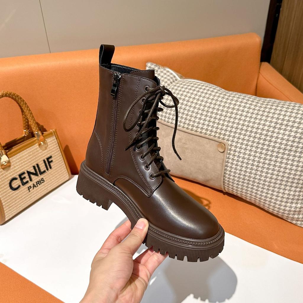 Мартинсы на внутренней платформе, женские, в британском стиле, средней высоты, на толстой подошве, в стиле ретро, дымчатые, ботинки челси, универсальные, короткие, на осень и зиму