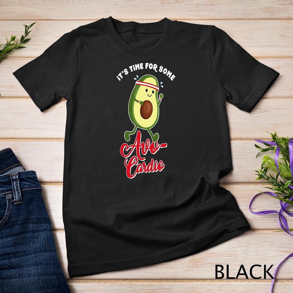 Avocardio T Shirt Funny Avocado Workout Jogging Fitness Gift Unisex T-shirt
