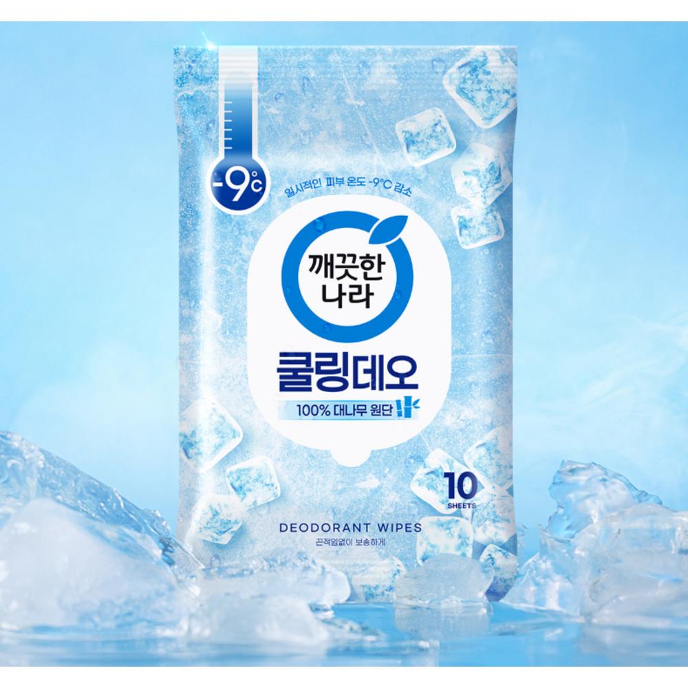 Охлаждающие дезодорирующие салфетки Clean Nara Peppermint 10 шт., 66 г, 6 шт.