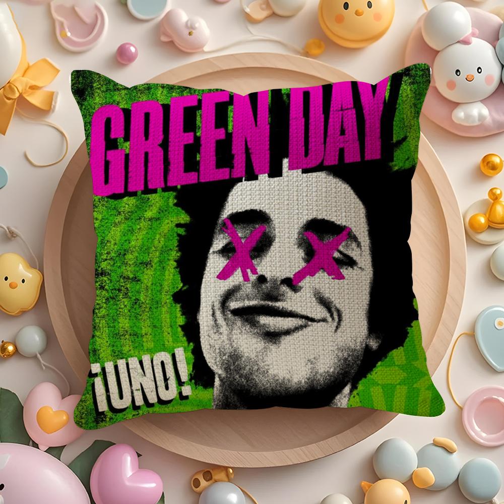 G-Green Day S-Saviors Наволочка Лен Органическая Ткань Двусторонний Принт Дышащая Наволочка Диван Домашний Декор Подарок