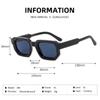 Vintage Rectangle Frame Sunglasses Fashion Retro Sun Glasses Luxury Brand Design UV400 Shades Eyewear Women Goggles