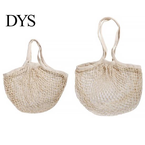 Cotton Mesh Handbag Bag Reusable Grocery Tote with Long Handles Washable Eco-Friendly Shopping Lightweight Foldable Net for Fruits And Vegetables