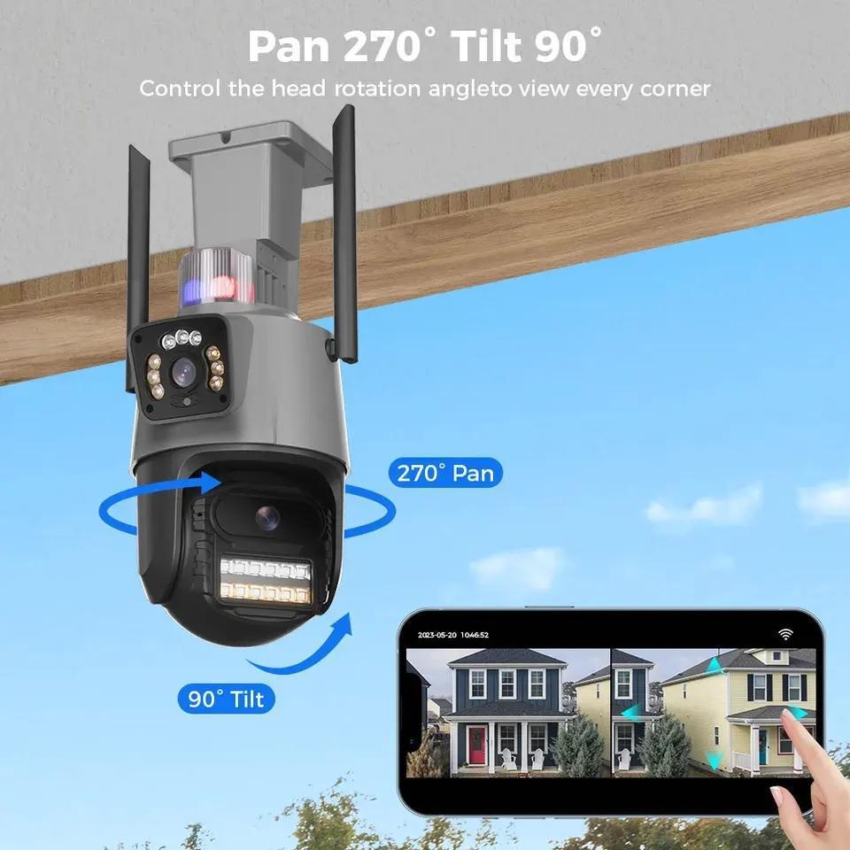 P11 Dual-Lens Outdoor Waterproof WiFi Security Camera 360° Panoramic HD