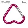 Hanging Outdoor Camping Tool Aluminum Carabiner Heart-shaped Buckles Keyring Hook Keychain Clip