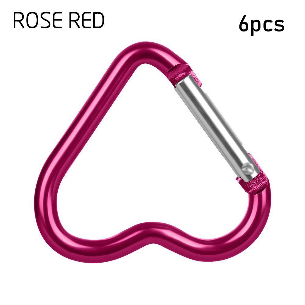 Hanging Outdoor Camping Tool Aluminum Carabiner Heart-shaped Buckles Keyring Hook Keychain Clip
