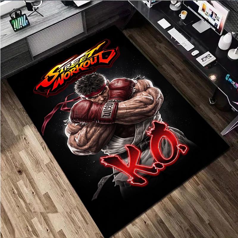 Street Fighter Characters Carpet Office Decorative Carpet For Living Room Bedroom Door Mat Floor Rug Computer Chair Area Rug