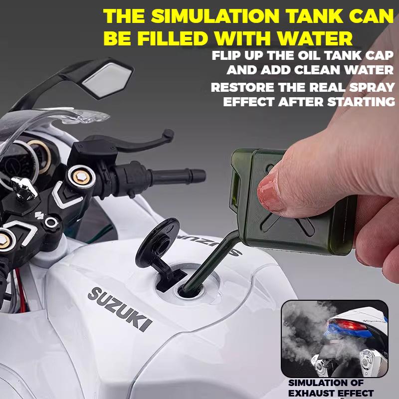 Спрей 1/6 SUZUKI HAYABUSA GSX-1300R Литой Мотоцикл из Сплава Коллекция Хобби Высокая Симуляция Украшение для Дома Мальчик