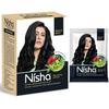 Натуральная хна Nisha для окрашивания волос Натуральный черный Полуперманентная краска для волос для шелковистых блестящих волос 60 г Упаковка 1 шт.