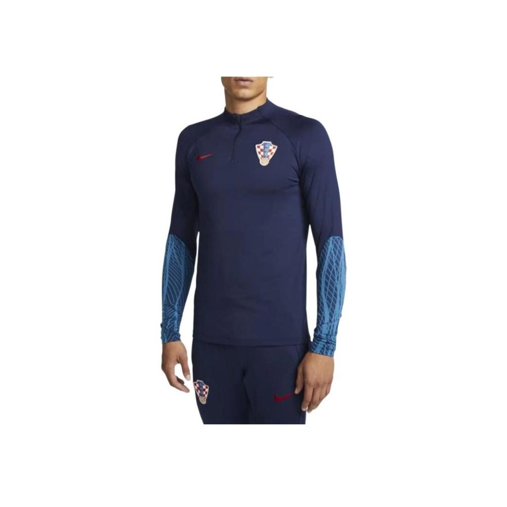 Nike Футболка мужская Dri-FIT Strike Drill Croatia World Cup Training с длинным рукавом, темно-синяя DH6453-498