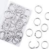 50Pcs Assorted Sizes Metal Binder Rings Sturdy Keychain Rings  Office Organization