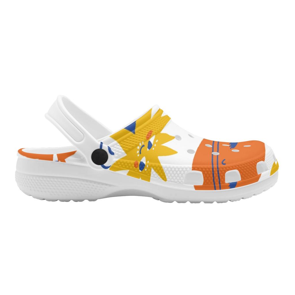 Cartoon Printed EVA Clogs for Women Men Lightweight Breathable Slip On Casual Shoes Soft Sole Summer Sandals Daily Comfort Wear