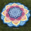 Microfiber Beach Towel Tassel Indian Mandala Tapestry Lotus Printed Bohemian Bikini Cover-Up Blanket Bath Towel
