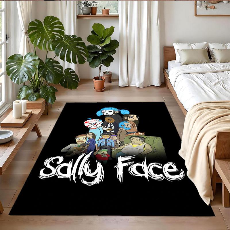 Crystal Velvet Rug Soft Non Slip Indoor Floor Mat Home DecorSally Face