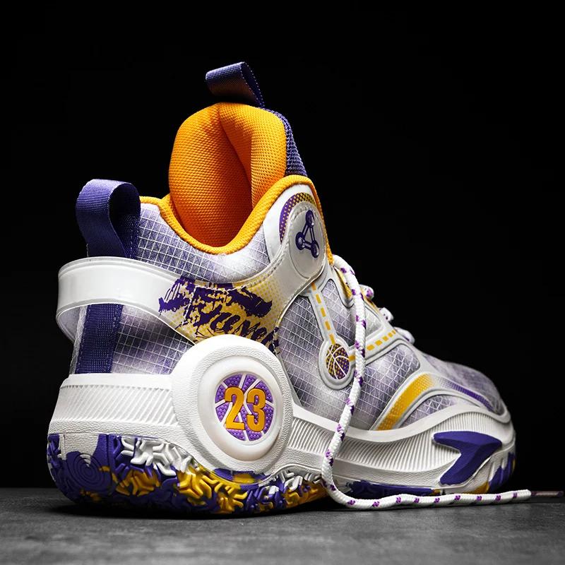Мужские баскетбольные кроссовки для тренировок на спортивном поле, нескользящие, студенческие, оригинальные дышащие кроссовки для спорта на открытом воздухе, мужские баскетбольные кроссовки