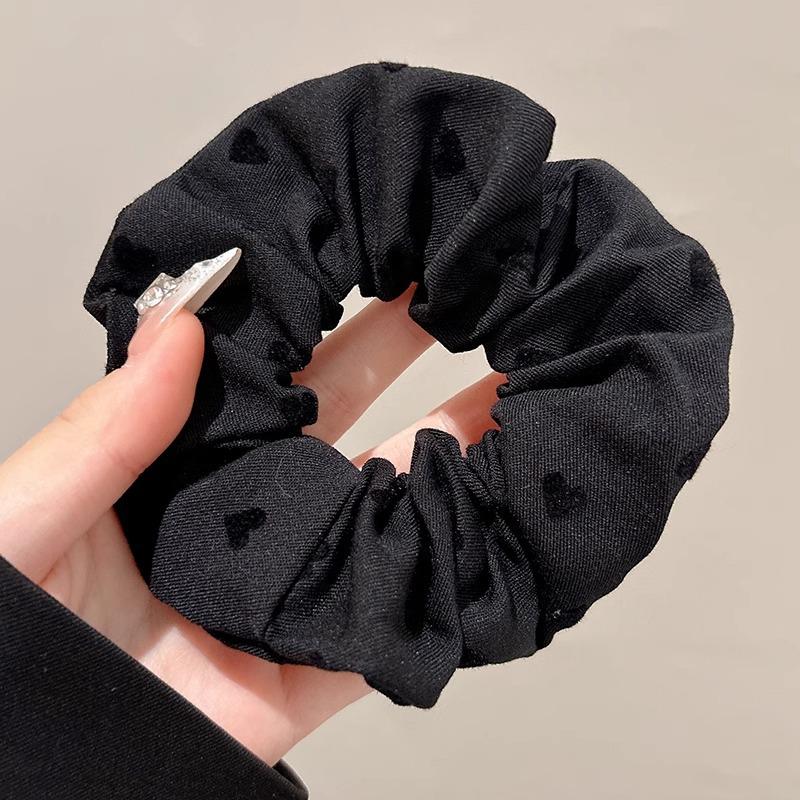 Резинка-бантик для волос All-Match серого цвета в горошек