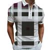 New Men's Printed Zipper POLO Shirt Breathable Loose Short Sleeve T-shirt Men's Top