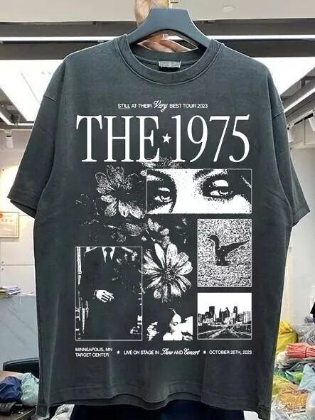 The 1975 Band Tour Graphic Short Sleeve Black Color Unisex Tshirt Men Women