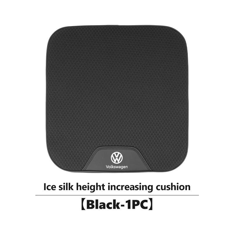 Car Heightening Seat Cushion Ice Silk Leather Breathable Car Seat Pad For Volkswagen VW Golf 4 5 6 7 Polo Jetta Sagitar MagotanNI2