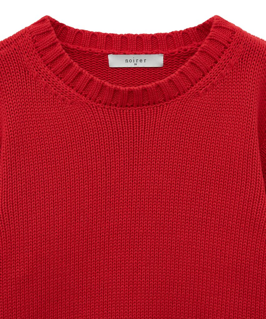 NOIRER FOR WOMAN Heavy Cotton Crop Knit (Red)