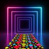 Mixweer 118 x 39 дюймов Одноразовый Круглый Точечный Неоновый Танцпол Декорации для Вечеринки 80-х 90-х DIY Пластиковый ПЭ Танцпол Неоновый Ковер Дорожка Дорожка для Прохода
