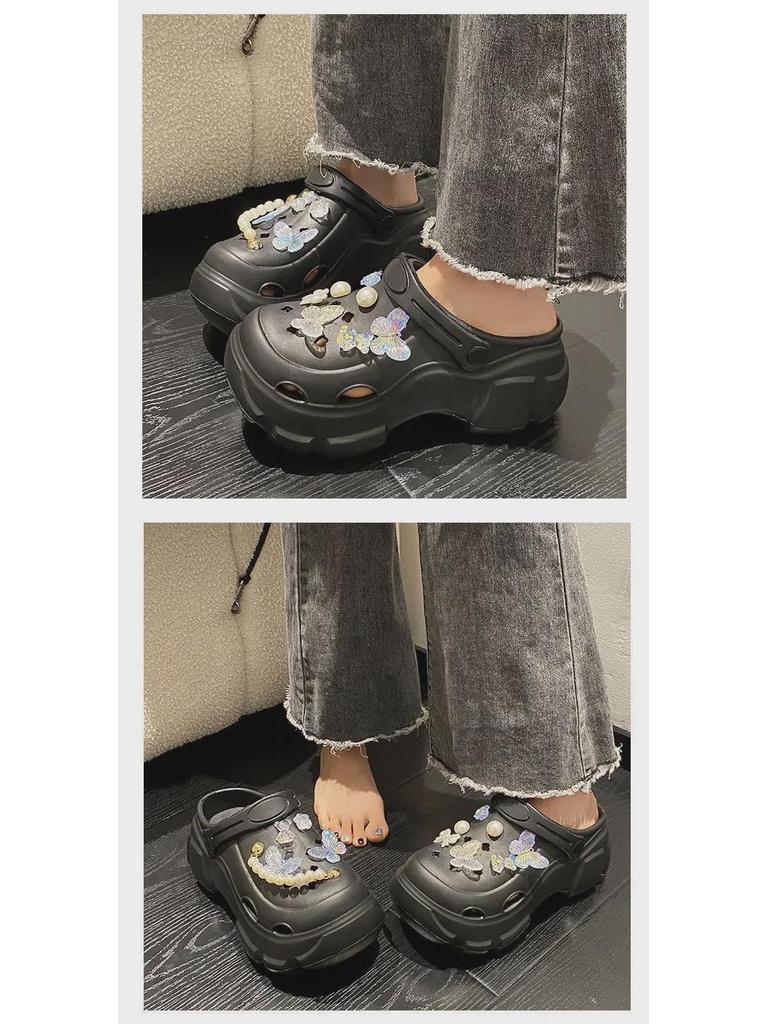 Женские летние босоножки на толстой подошве с противоскользящим покрытием, увеличивающие рост, 2024 г.