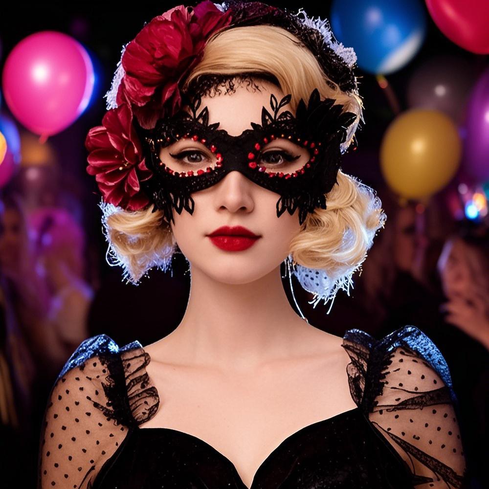1 шт., маска-наряд с цветком, на половину лица, маска для вечеринки, реквизит для фотосессии.