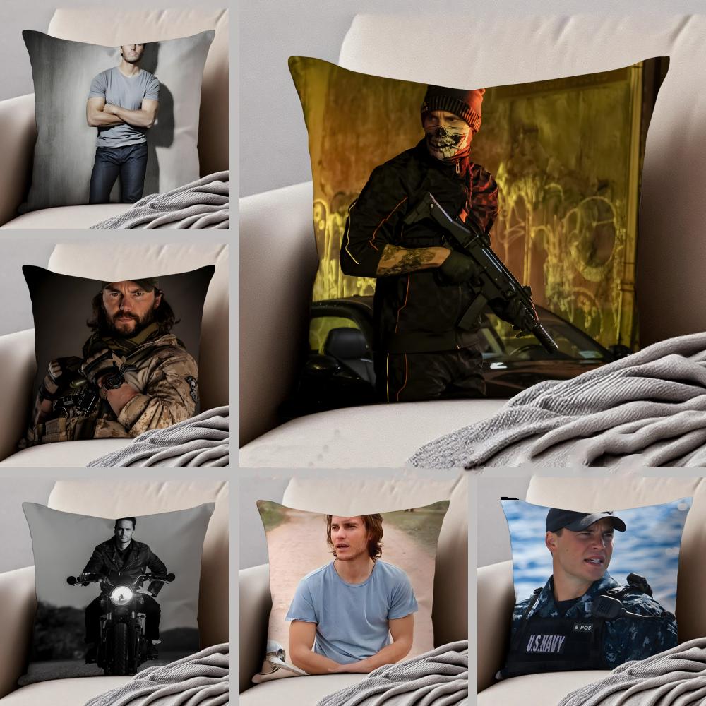 TTaylor Kitsch Cushion Cover Throw Pillow Cover Hidden Button Durable Polyester Chair Cushion