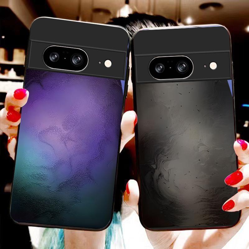 Слияние цвета и текстуры Для Google Pixel 10 Pro XL Pixel 8 7 9 10 Pixel 9 Pro XL Pixel 8a 7a Pixel 7 Pro Черный Стеклянный Чехол для Телефона
