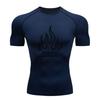 Men's Compression Athletic T-Shirt, Quick Dry Flame 2006 Gra