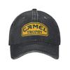Classic Camel Trophy Baseball Caps Unisex Style Distressed Denim Headwear  Outdoor Activities Adjustable Fit Caps Hat