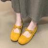 Версия из мягкой кожи~ Французский темпераментный бант Элегантные туфли дуду Носить на улице с легким ароматом, С мелким вырезом Внутренняя высота увеличивающая Одиночная обувь