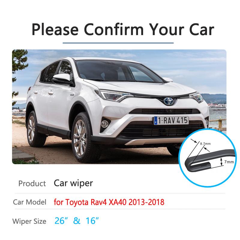 Дворник для Toyota Rav4 XA40 2013~2018 RAV 4 40 2014 2015 2016 2017 Передние щетки стеклоочистителя Автотовары